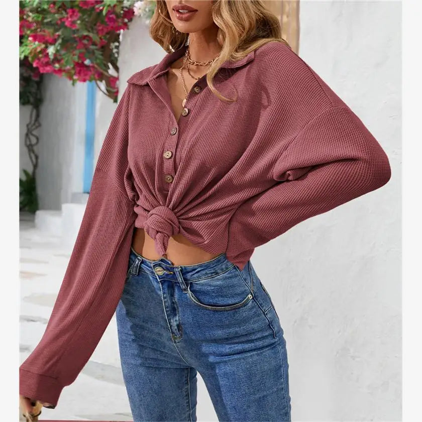 Printed Long Sleeve Blouse