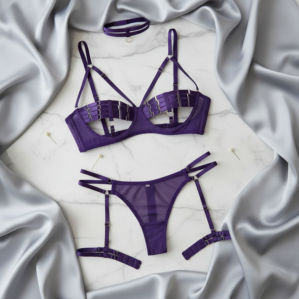 Purple Lingerie – Flat Lay