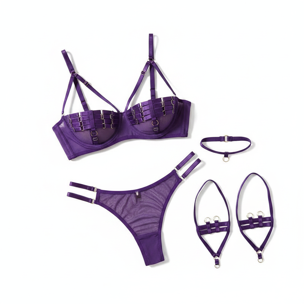 Purple Lingerie – White Background