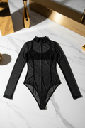 Sheer Mesh Bodysuit - Product Flat Lay
