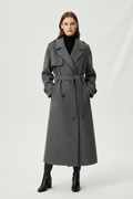 Wool Blend Belted Coat